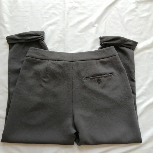 Aritzia Wilfred Allant Crepe Cropped Gray Trouser Pants Neutral Professional 2 - Picture 9 of 16